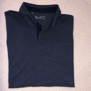Mens Under 2XL Navy Blue Armour golf shirt